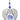Birthstone Angel Wing - Sapphire