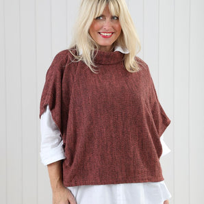 Pepperosa Cowl Poncho Top