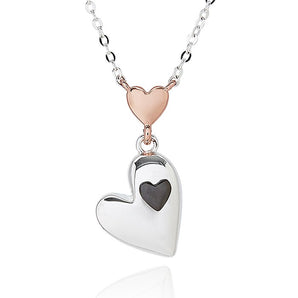 Mixed Metal Many Hearts Necklace
