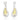 Raindrops Two Tone Droplet Earrings