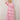 Aztec Print Shirred Waist Dress - Fuchsia
