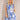 Tropical Flower Tiered Tunic - Blue