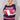 Wide Stripe Tulip Sleeve Knit Jumper - Fuchsia