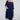 Fine Cord Long Sleeved Dress - Navy