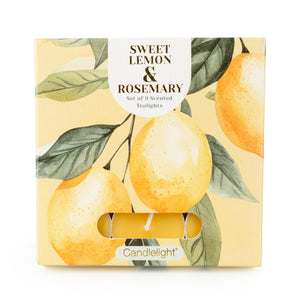 Candlelight - 9 Pack Tealights - Sweet Lemon & Rosemary