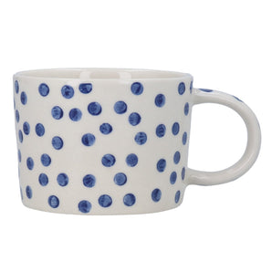 Stoneware Mug 7cm - Blue Dots