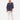 Dreams - Linen Pinstripe Dolman Top - Navy