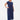 Dreams - Viscose Crepe Shirred Bodice Dress - Navy Blue