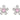 Indulgence - Rhodium CZ Crystal Pink Flower Earrings