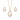 Indulgence - Gold Teardrop Crystal Necklace & Earrings Set