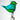 Fantasy Glass Pretty Little Bird - Emerald