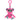 Gus Fink Plush Clip - Pink Funky Grim Bear