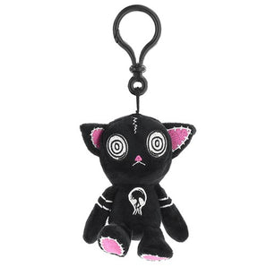 Gus Fink Plush Clip - Goth Hypno Cat