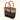 Small Porto Stripe Basket Bag - Black