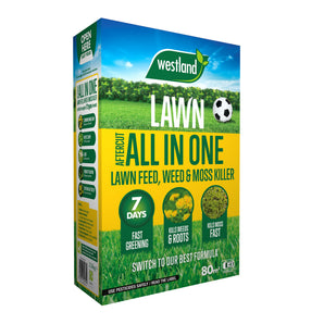 Aftercut All In One Lawn Feed, Weed & Moss Killer 80m2