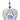 Birthstone Angel Wing - Sapphire