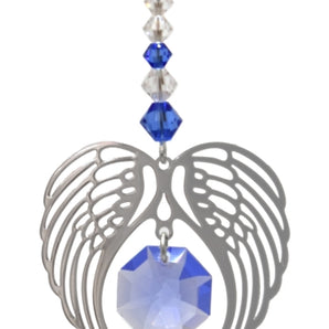 Birthstone Angel Wing - Sapphire