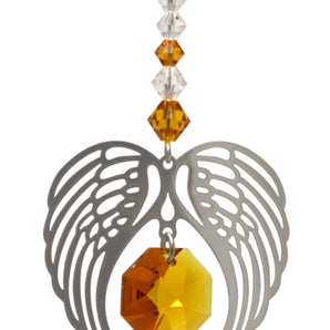 Birthstone Angel Wing - Topaz