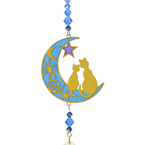Crystal Dreams - Two Cats in the Moon - Moonlight