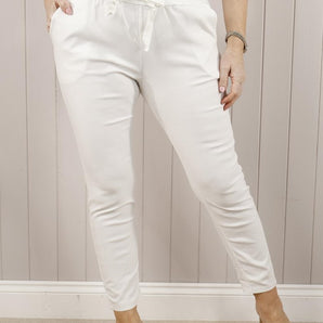 White Plain Magic Pants
