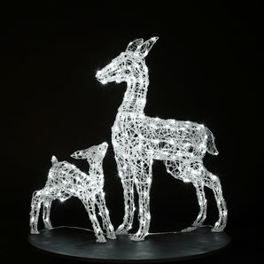 Noma - Richmond Deer & Fawn 90cm - 230 LEDS Spun Acrylic