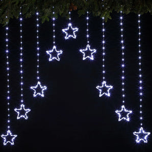Noma - White Star Wire Curtain Light - 308 LEDs