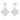 Geometric Glam Squares Silver Plated Earrings