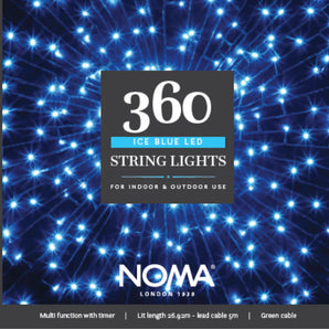 Noma - 360 Ice Blue Multifunction String Lights