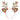 Christmas Headband - Gold Reindeer Antlers on Candy Strip
