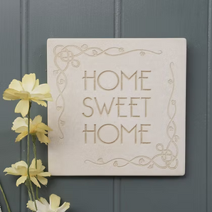 Marble by Design - 'Home Sweet Home' - Square Wall Plaque