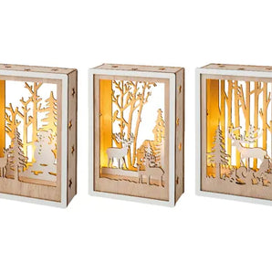 Wooden Scenery - LED Woodland Forest 3 Parts