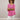 Cotton/Linen Frayed Edge Top - Fuchsia