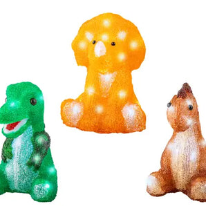 Acrylic Figure - LED Dinosaur -  3 Different Designs