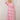 Aztec Print Shirred Waist Dress - Fuchsia
