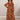 Paisley Flower Shirred Bust Dress - Rust
