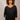 Lurex Batwing Top - Black