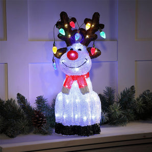 Noma - 54cm Acrylic Reindeer With String Lights