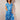Abstract Pocket Oversized Dress - Blue
