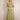 Ditsy Flower Puff Sleeve Maxi Dress - Lime