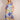 Floral Tropical Sleeveless Dress - Royal Blue