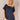Cotton/Linen Mix Plain Top - Navy