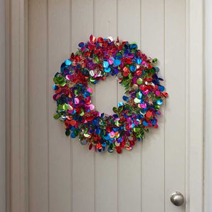 X-Bling Bauble Wreath - 45cm