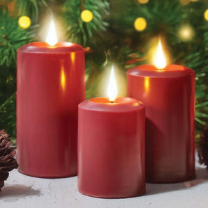 17cm Pillar Candle - Red