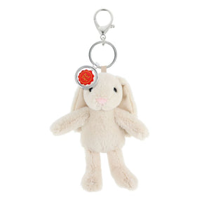 Keeleco Enchanted World Cream Bunny Bag Charm 14cm