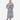 Dreams - Distressed Leaf Festival Dress - White/Navy