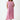 Dreams - Mottled Mini Floral Short Sleeve Shirring Dress - Raspberry