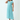 Dreams - Mottled Mini Floral Short Sleeve Shirring Dress - Turquoise