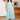 Dreams - Mini Distressed Geo Tiered Dress - Seaspray M/L