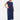Dreams - Viscose Crepe Shirred Bodice Dress - Navy Blue