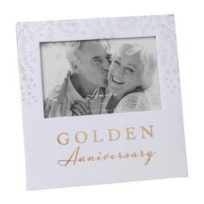 Amore Photo Frame Golden Anniversary 6" x 4"